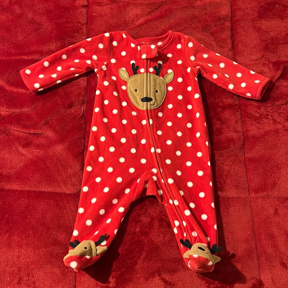 2/$5 Carters 0-3 month Christmas Jammies